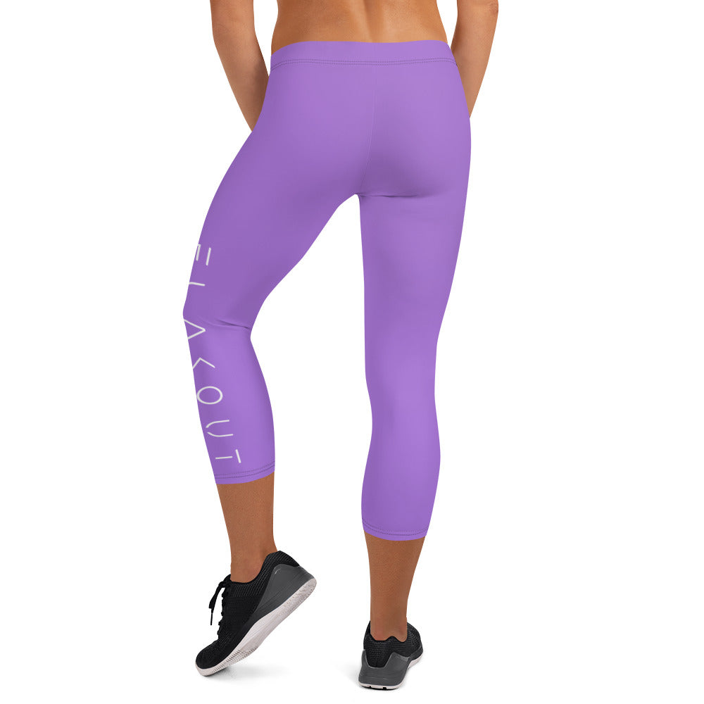 Soothing Lavender Women's Capri Leggings - FLAKOUT