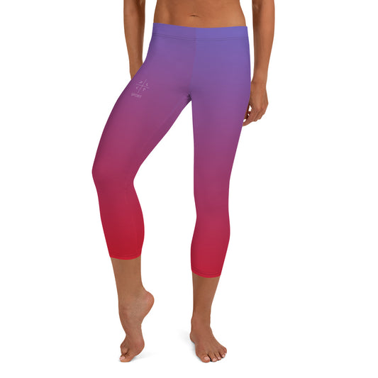 Cobalt Crescendo FLAKOUT Sport Women's Capri Leggings - FLAKOUT