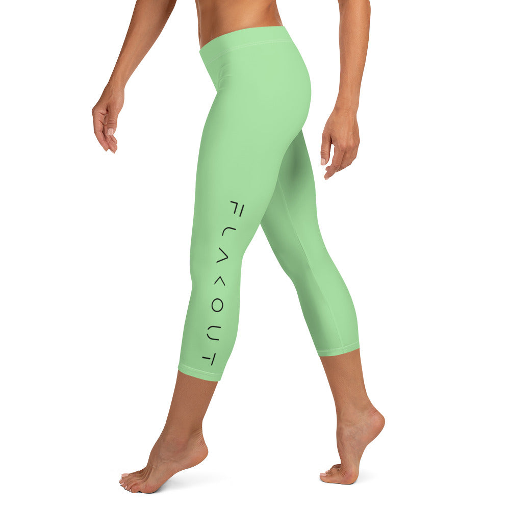 Minty Mirage Women's Capri Leggings - FLAKOUT