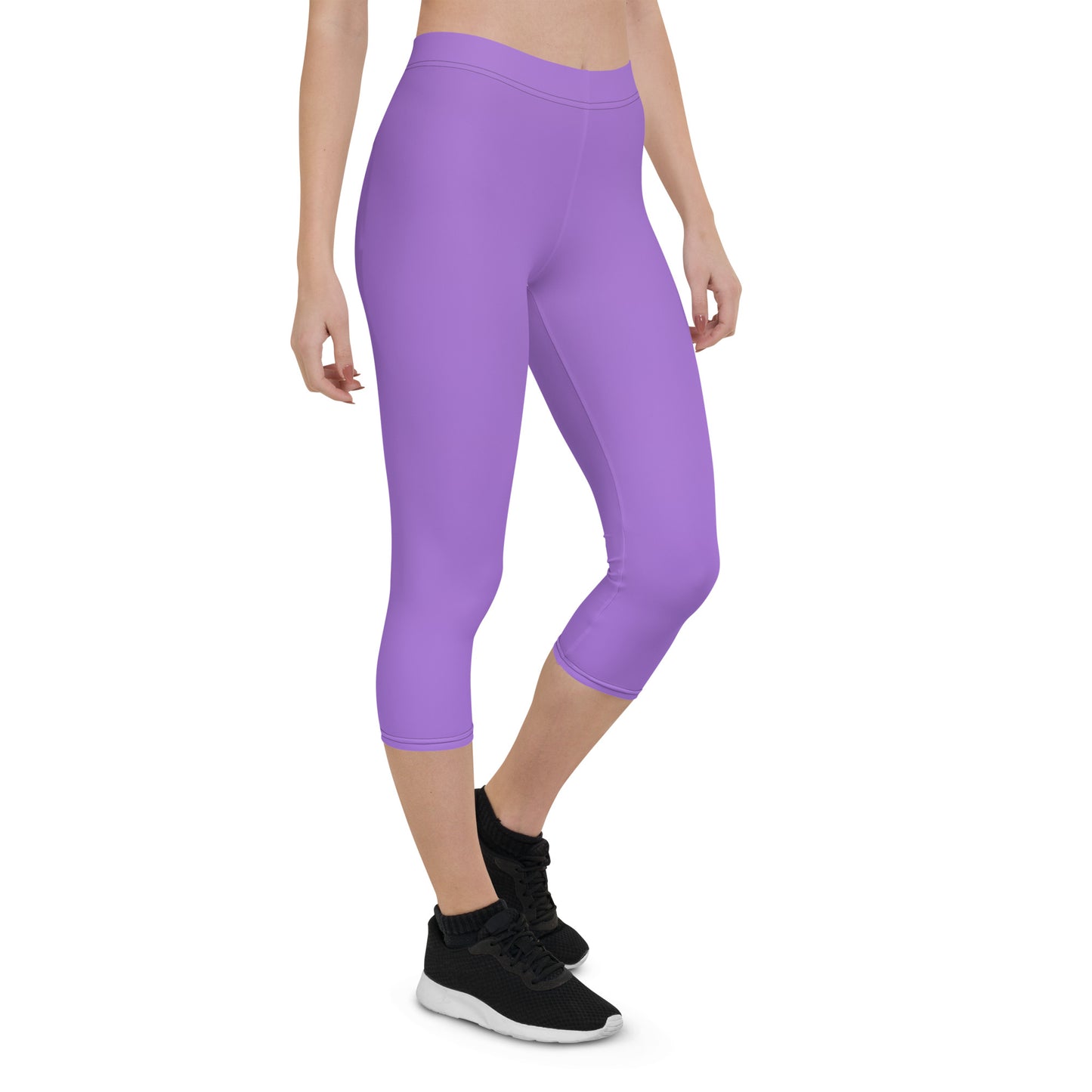 Soothing Lavender Women's Capri Leggings - FLAKOUT