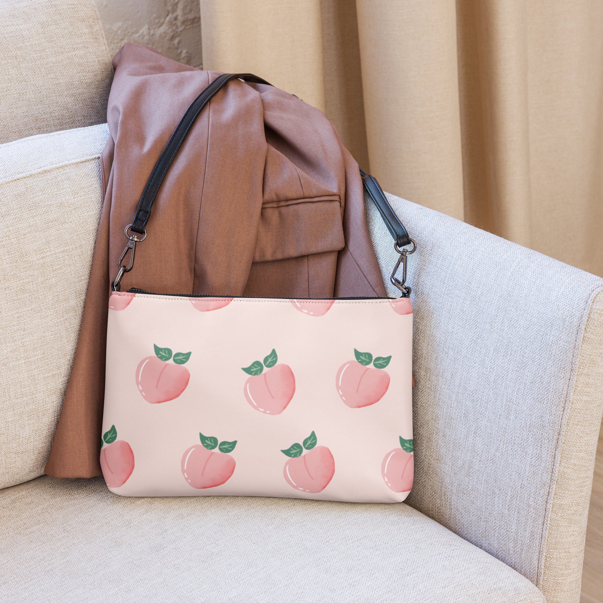 Peach Nectar Leather Crossbody Bag - FLAKOUT