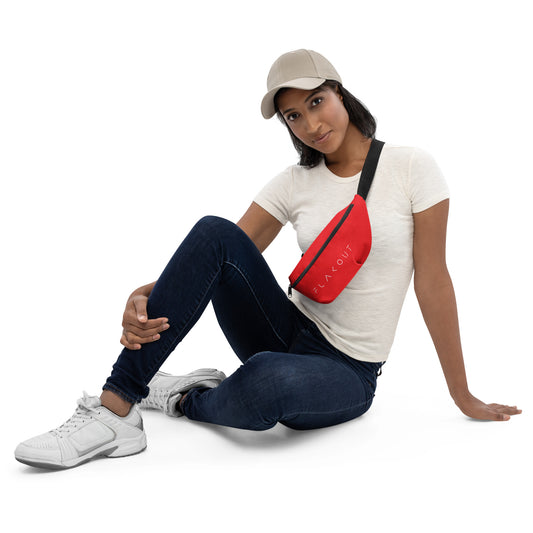 Unisex Water-resistant Fanny Pack - Red - FLAKOUT