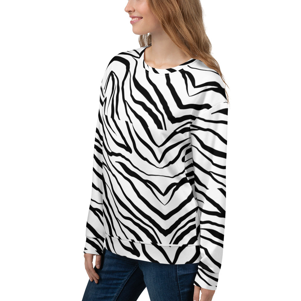 Striped Zebra Vibrance Sweatshirt - FLAKOUT