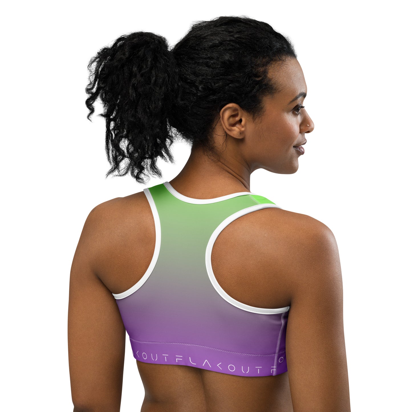 Lime Zest Women's Sports Performance Bra - FLAKOUT