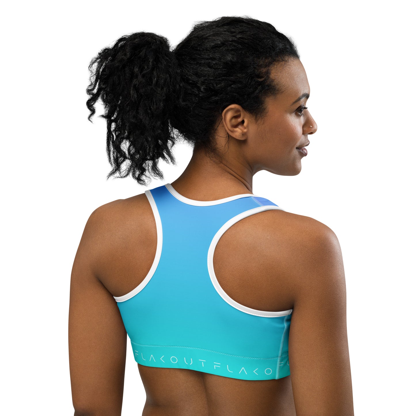 Turquoise Whisper Women's Sports Performance Bra - FLAKOUT