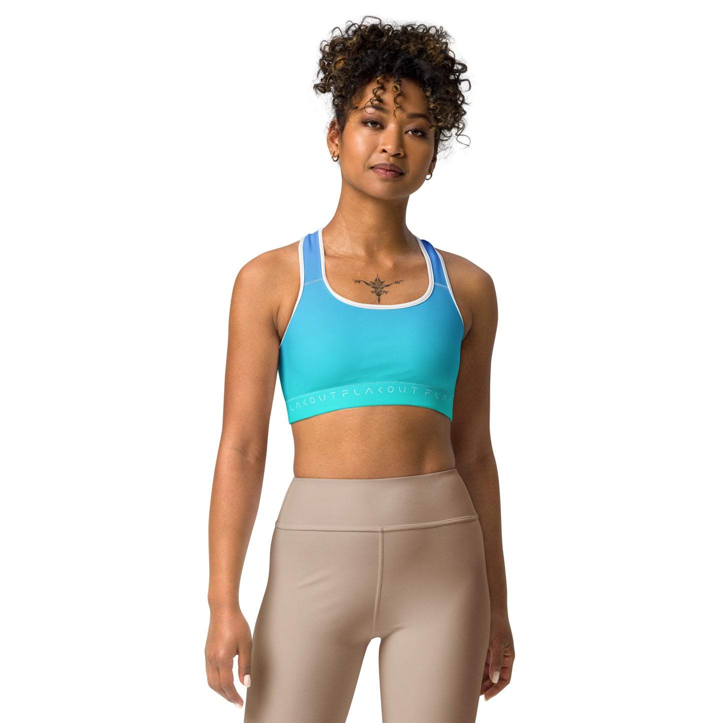 Turquoise Whisper Women's Sports Performance Bra - FLAKOUT