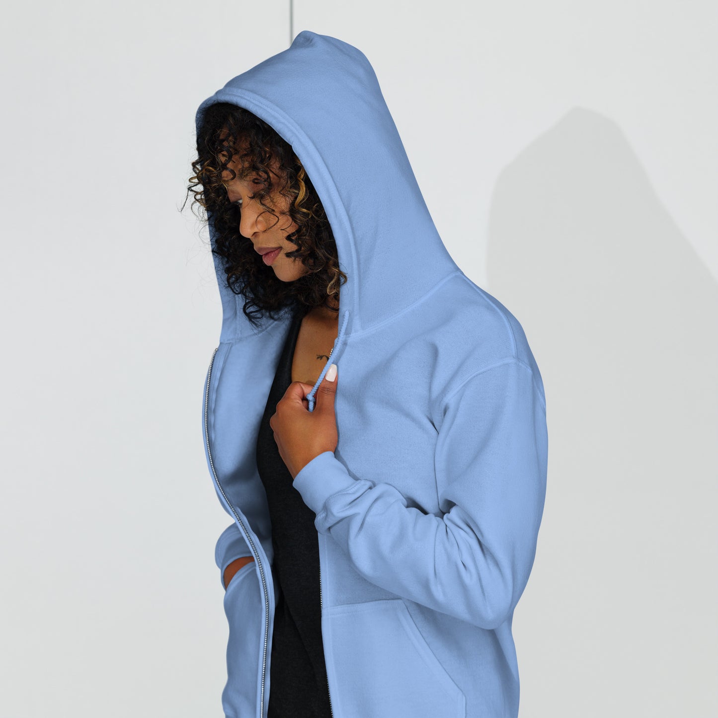 Lunar Eclipsis Heavy Harmony Fusion Zip Hoodie - Carolina Blue - FLAKOUT