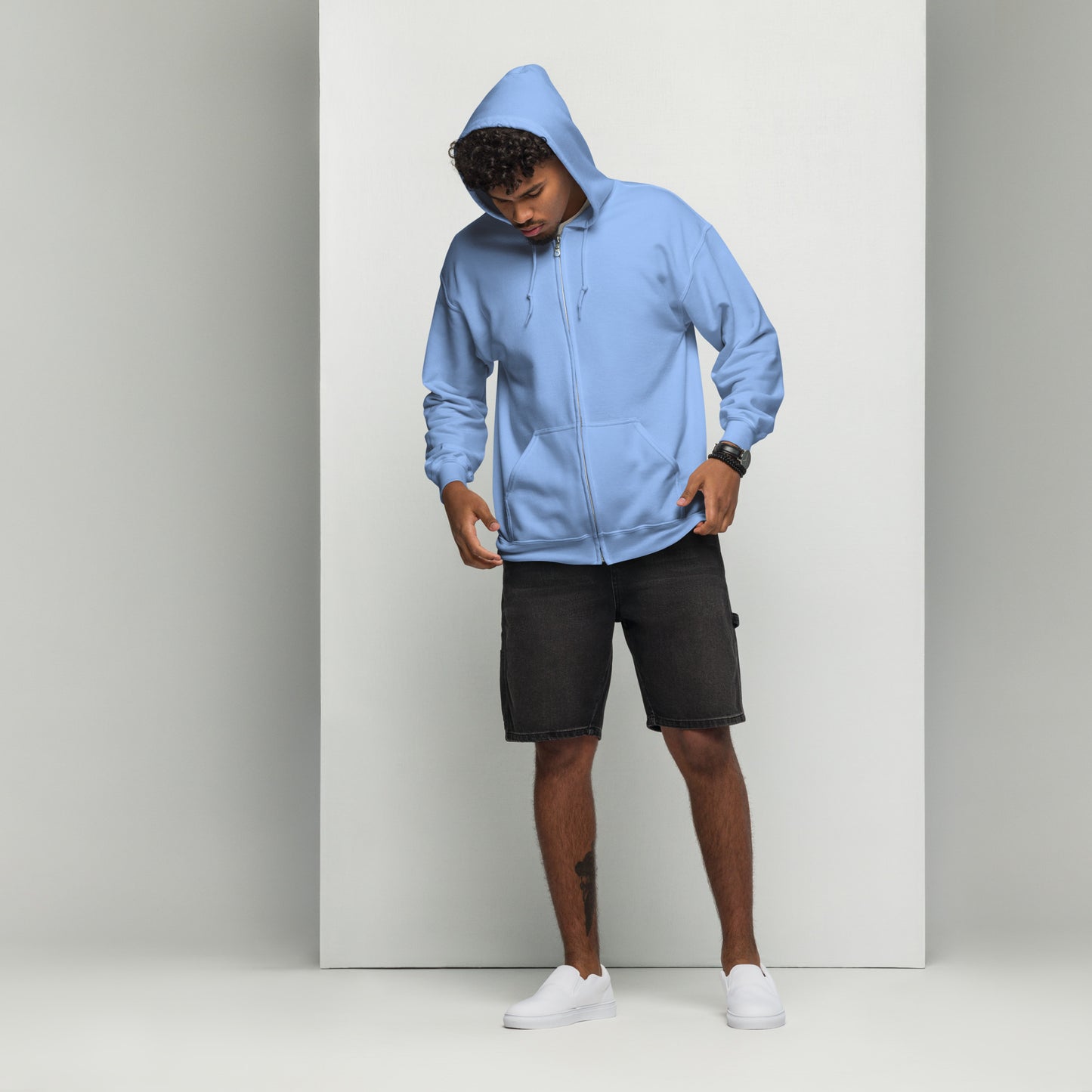 Nonnotine Dreamscape Trippin Heavy Harmony Fusion Zip Hoodie - Carolina Blue - FLAKOUT