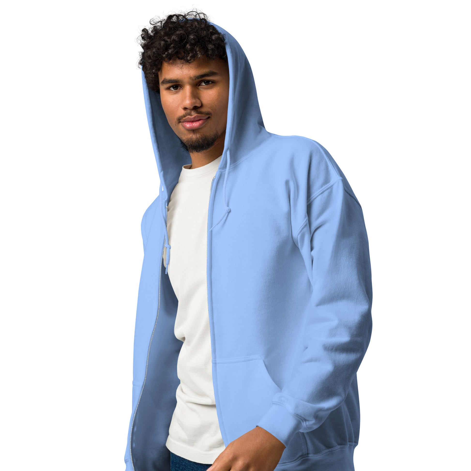 Flakout. Heavy Harmony Fusion Zip Hoodie - Carolina Blue - FLAKOUT