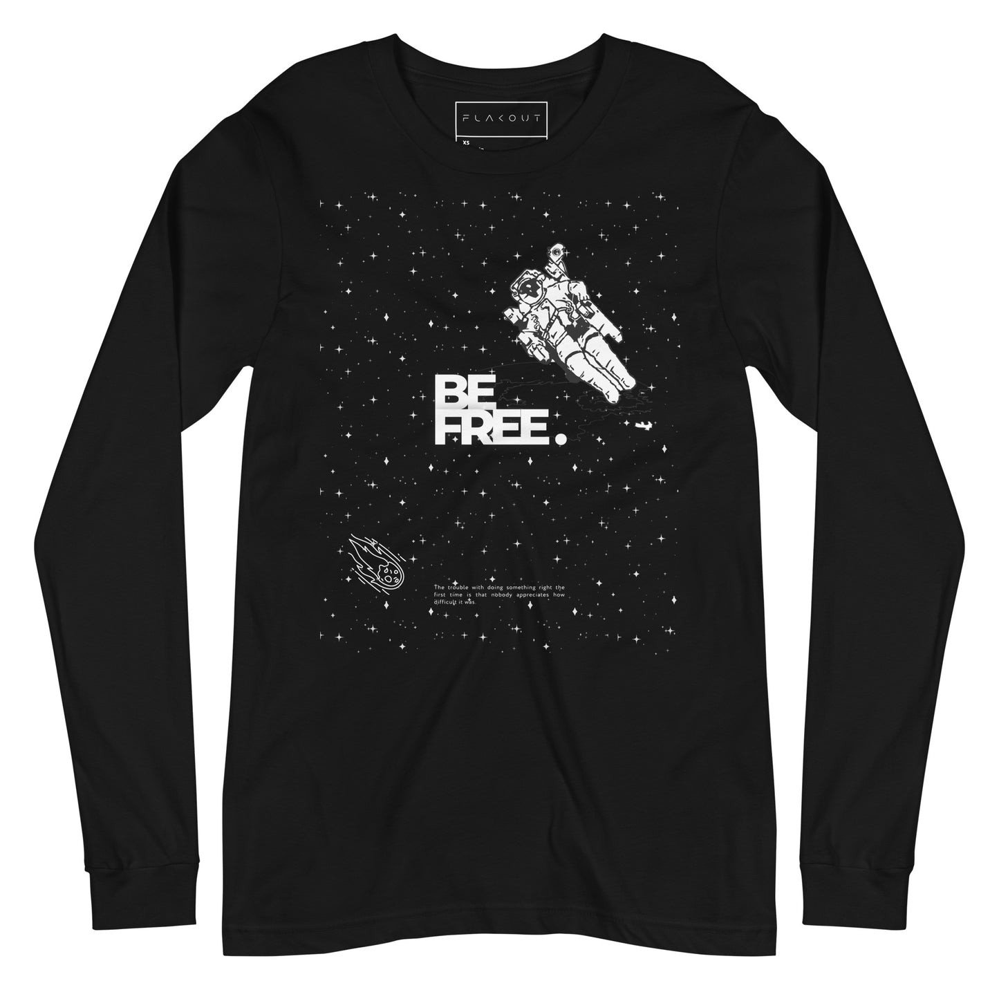 Be Free On Outer Orbit Long Sleeve Tee - FLAKOUT