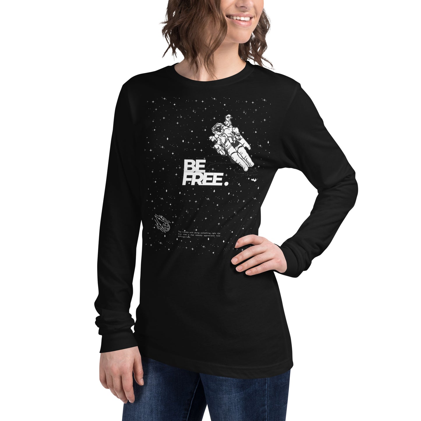 Be Free On Outer Orbit Long Sleeve Tee - FLAKOUT