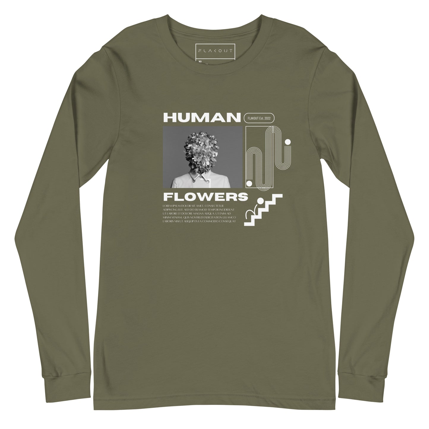 Human Flowers Floral Blooming Long Sleeve Tee - FLAKOUT