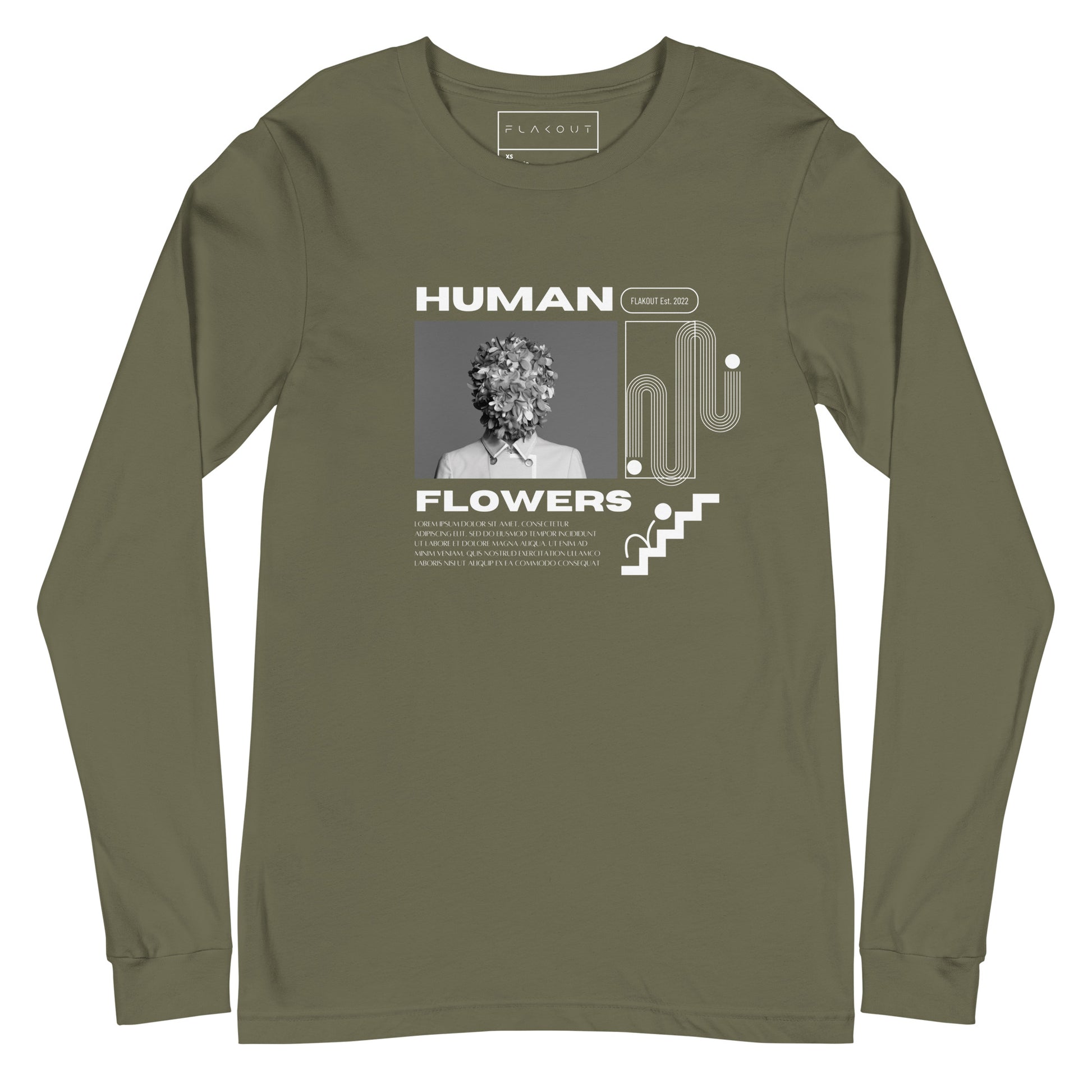 Human Flowers Floral Blooming Long Sleeve Tee - FLAKOUT