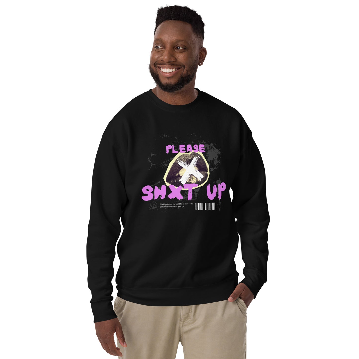 Please Shxt Up Unisex Fleece Sweatshirt - FLAKOUT