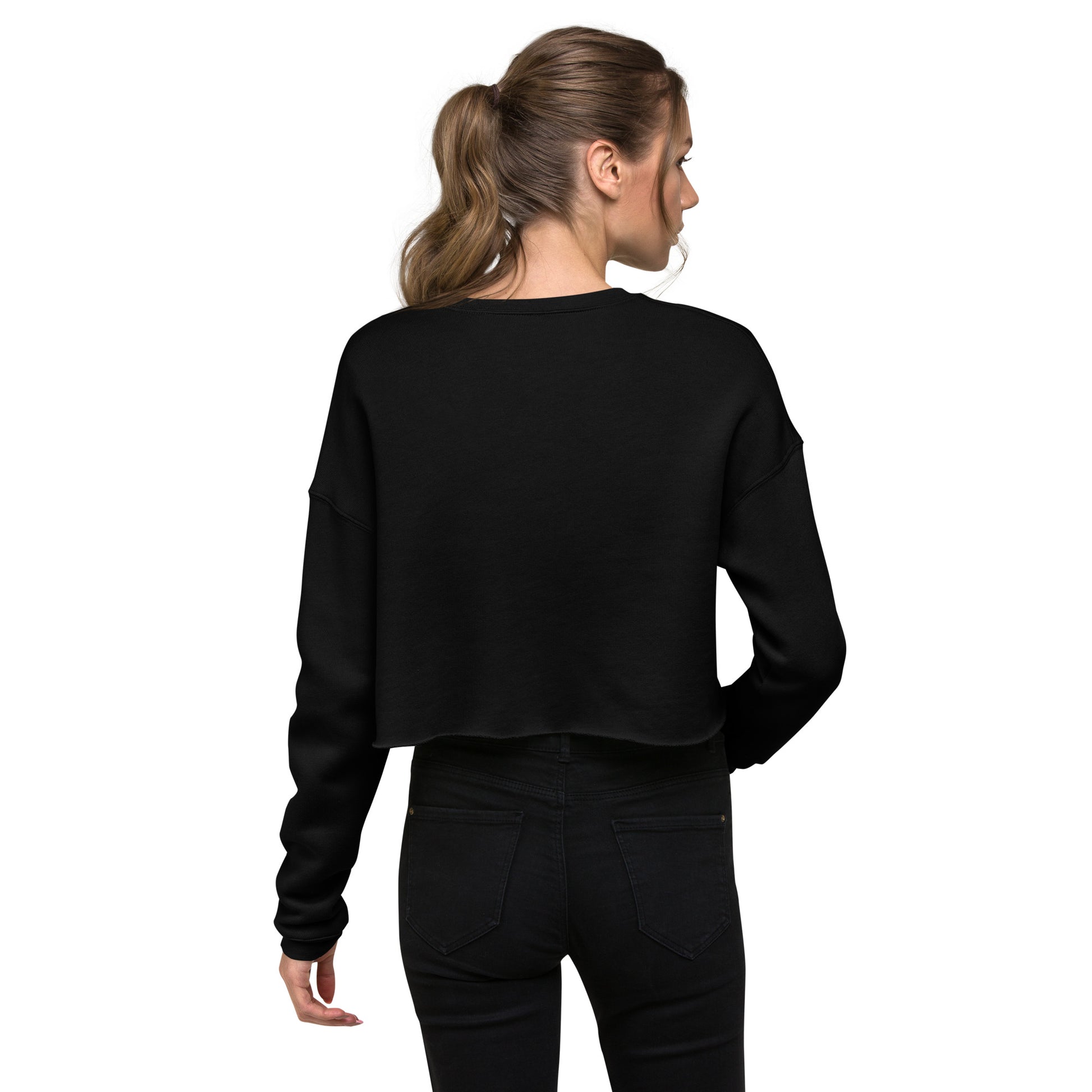 Streetwise Urbanity Women's Crop Sweatshirt - Black - FLAKOUT