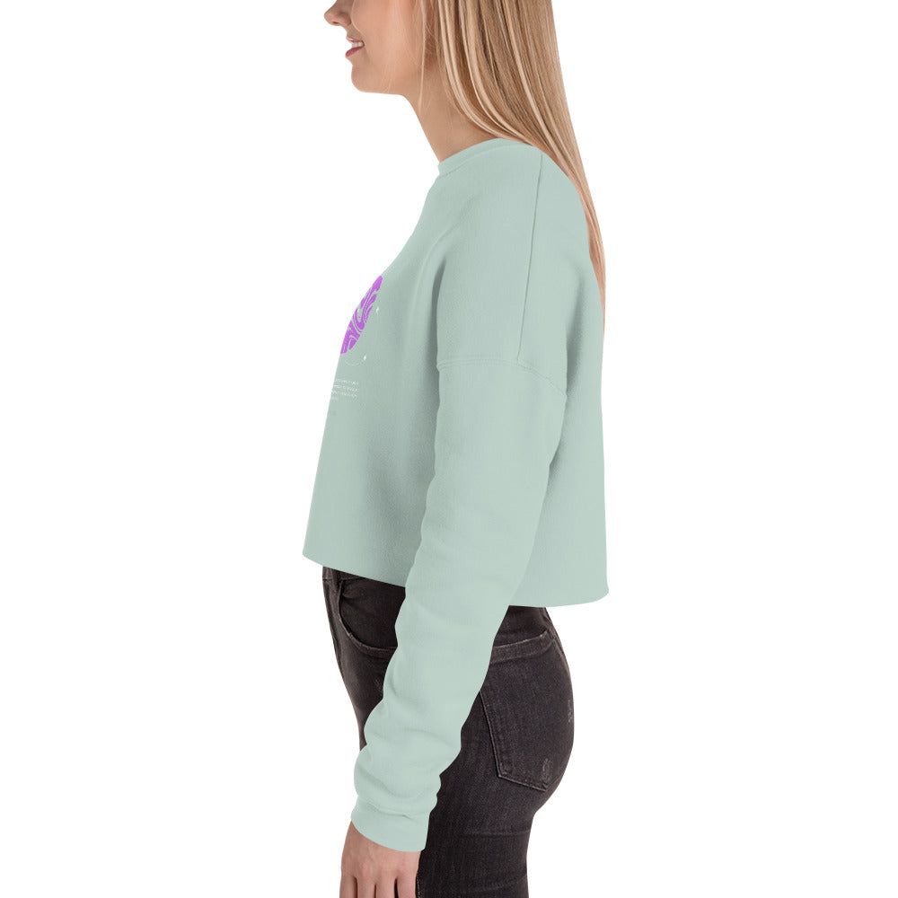 Nebuluxe Brilliance Women's Crop Sweatshirt - Dusty Blue - FLAKOUT