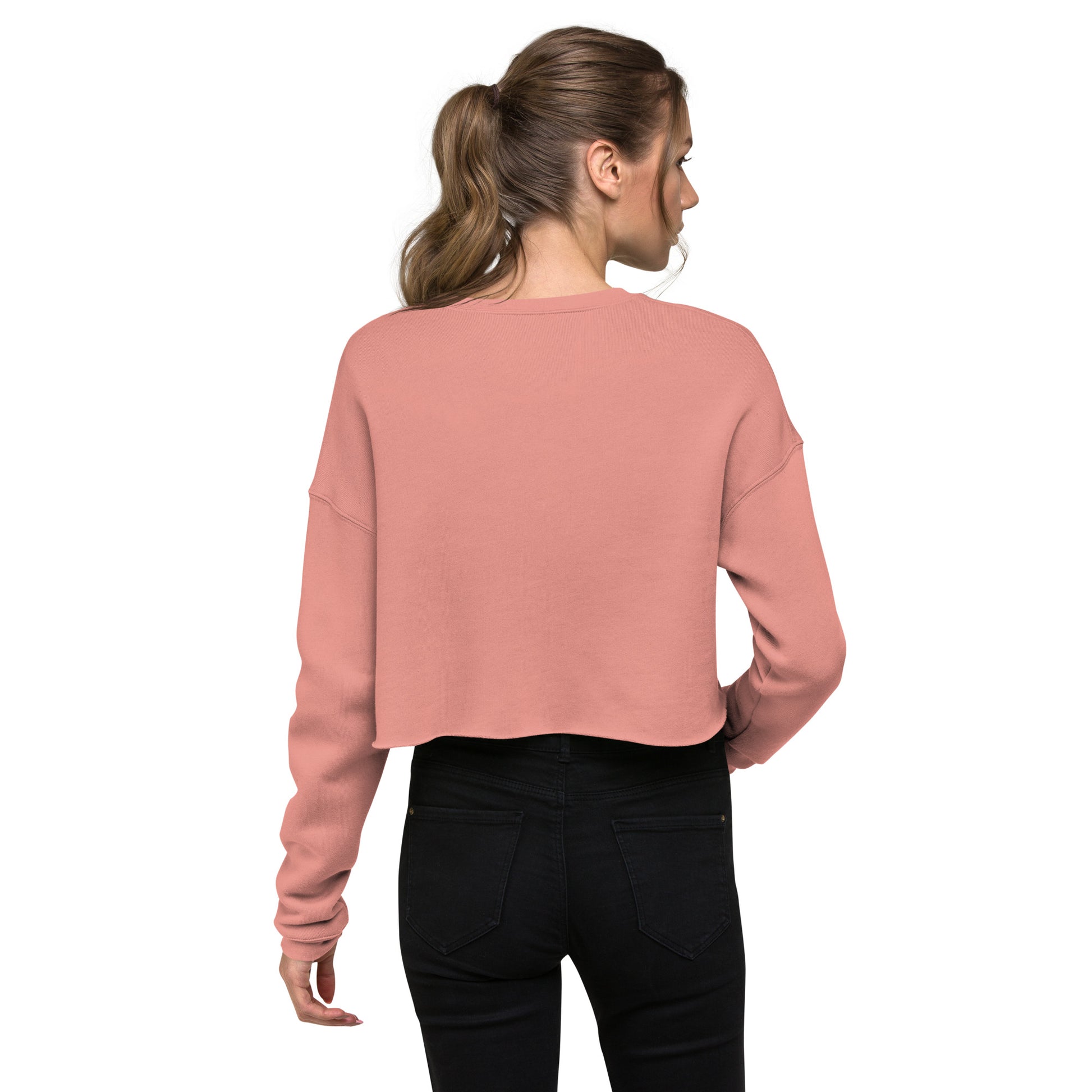 Divine Grace Blessed Women's Crop Sweatshirt - Mauve - FLAKOUT