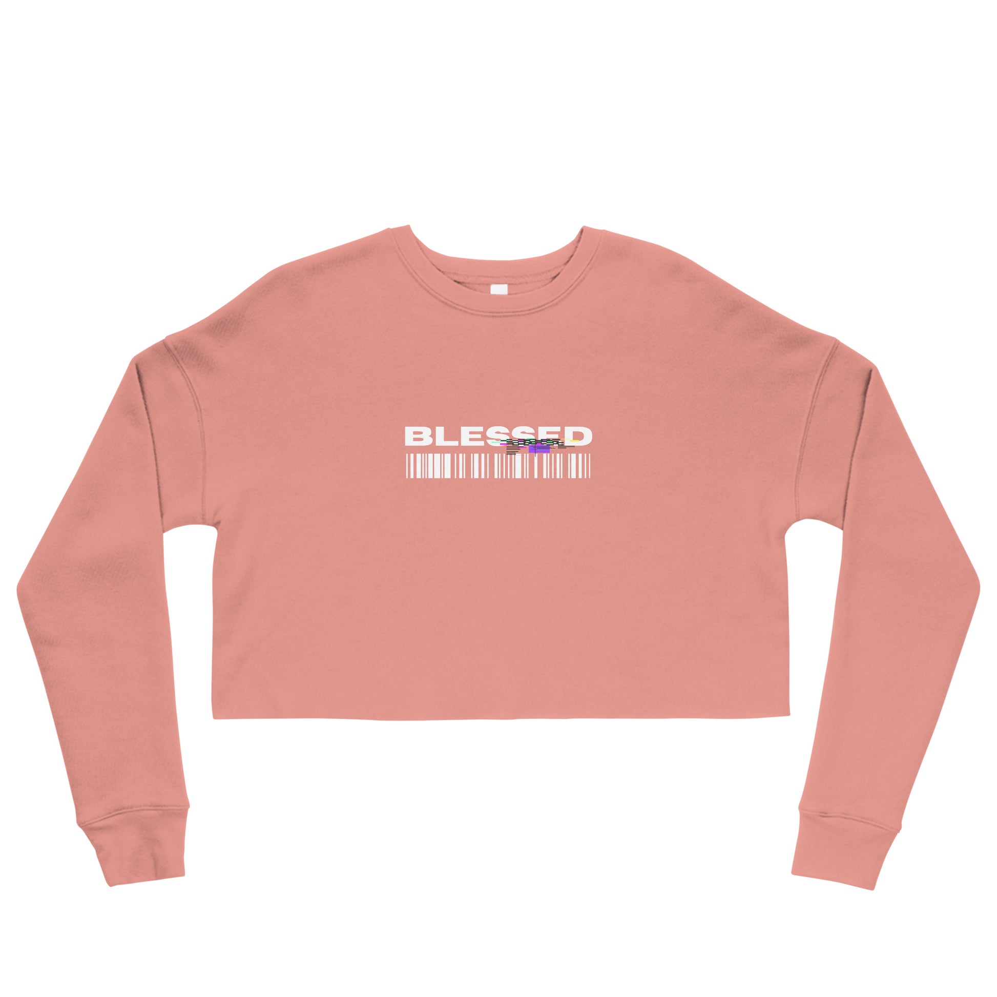 Divine Grace Blessed Women's Crop Sweatshirt - Mauve - FLAKOUT