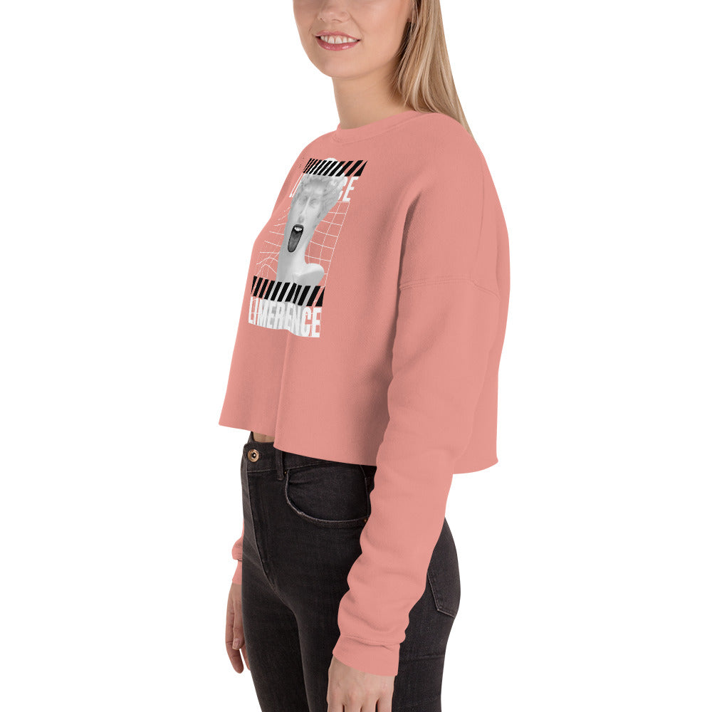 Limerence Women's Crop Sweatshirt - Mauve - FLAKOUT