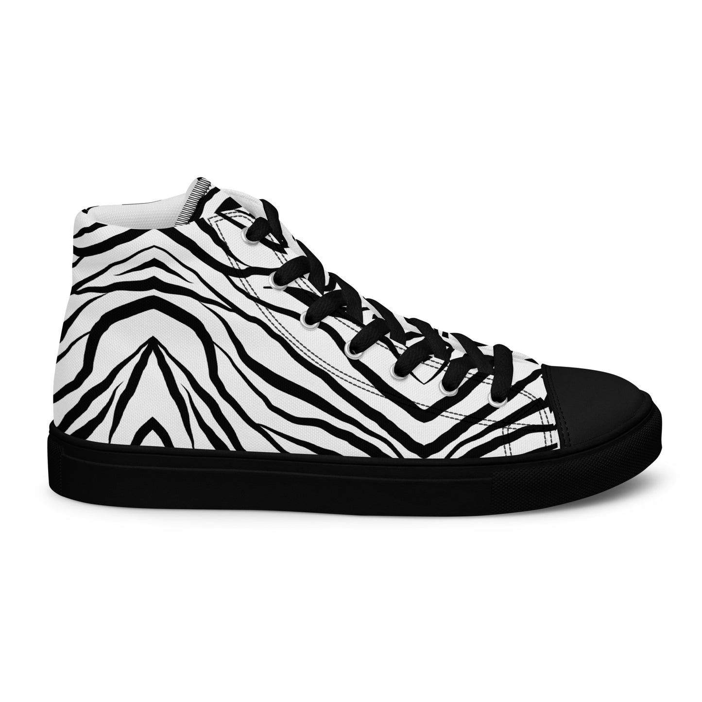 Striped Zebra Vibrance Women’s High Top Canvas Shoes - FLAKOUT