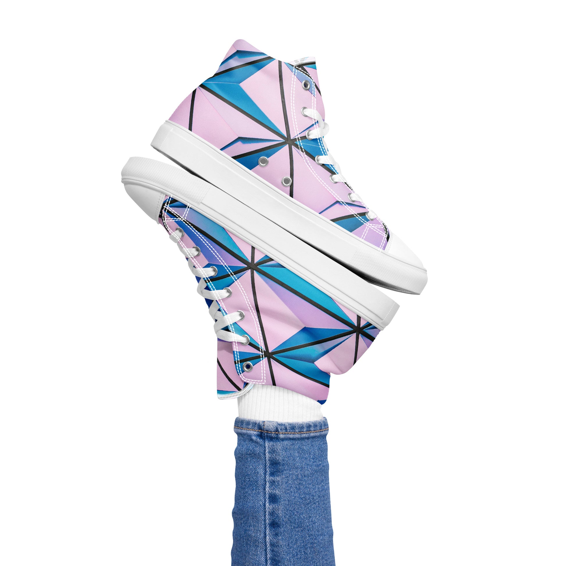 Lineage Of Angles Women's High Top Canvas Shoes - FLAKOUT