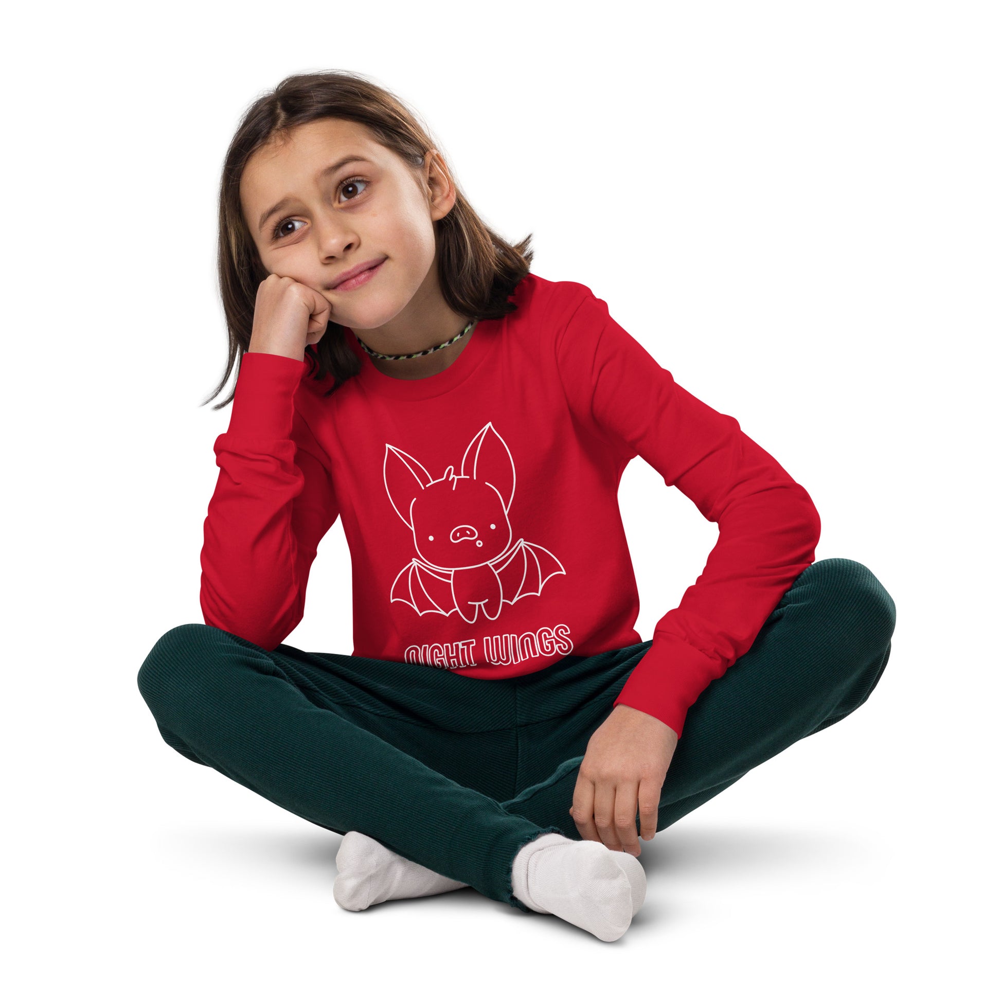 Night Wings Unisex Kid's Long Sleeve Tee - FLAKOUT