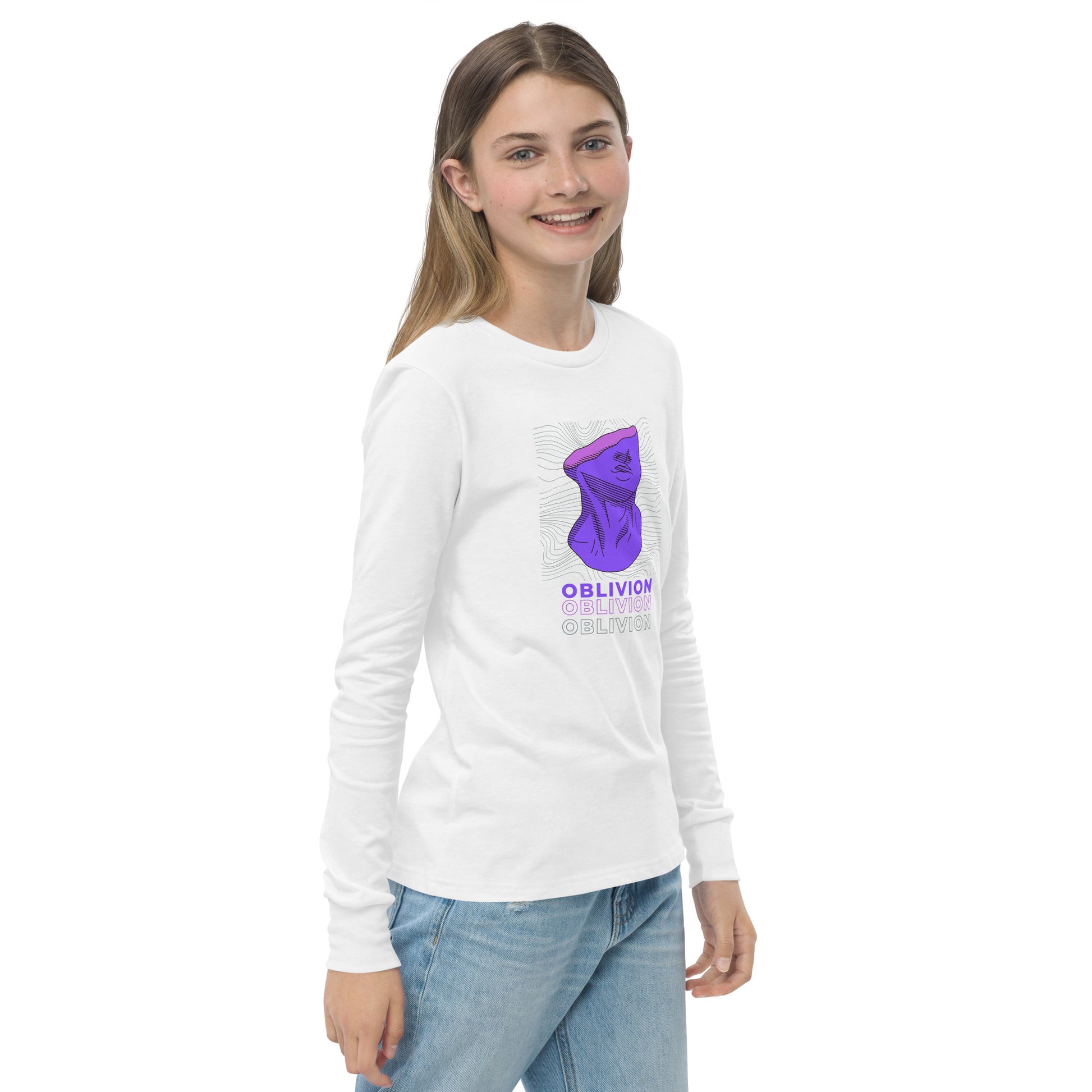 Violet Veil Of Oblivion Kid's Long Sleeve Shirt - FLAKOUT