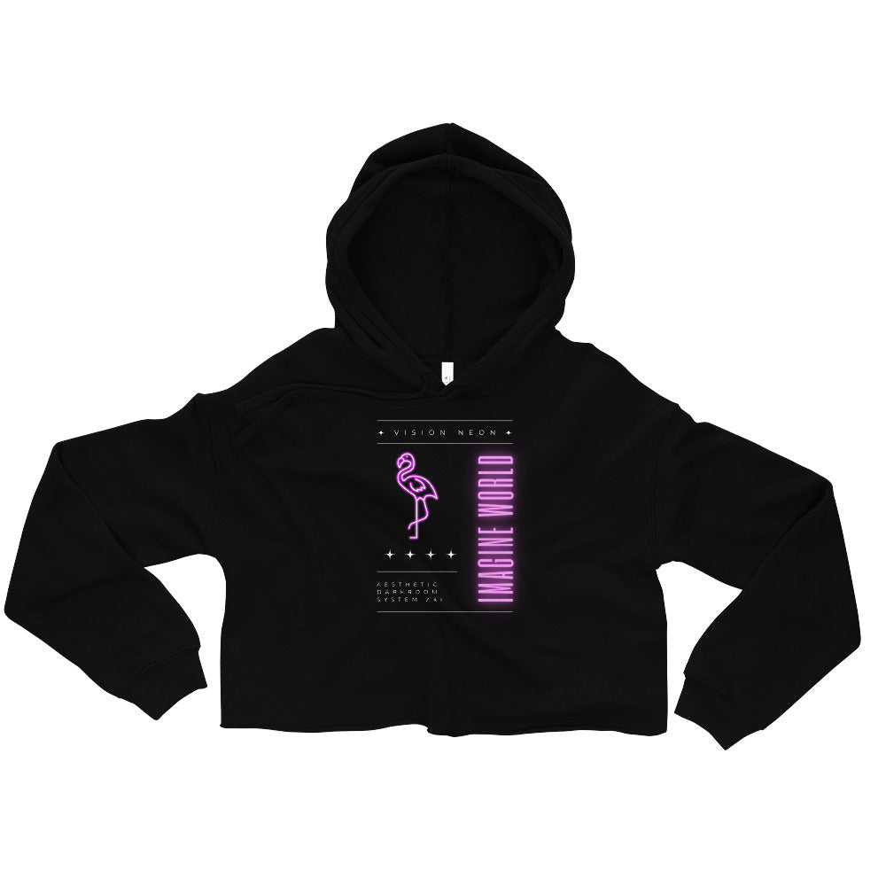 Vision Neon Utopia Women's Crop Hoodie - FLAKOUT