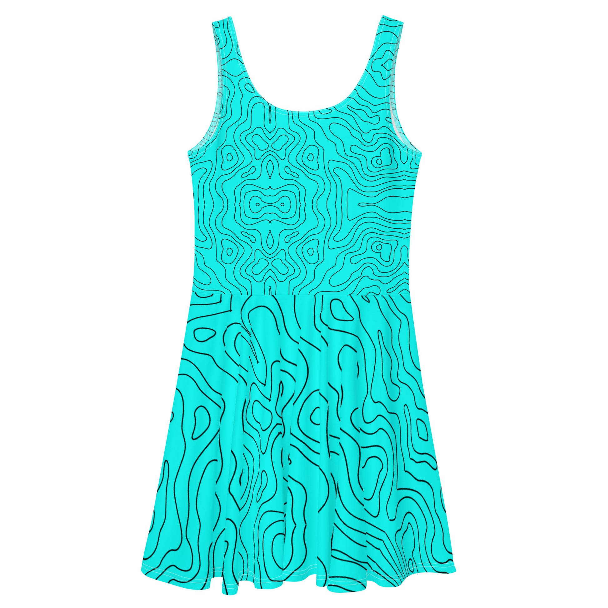 Blue Abyss Women's Skater Dress - FLAKOUT