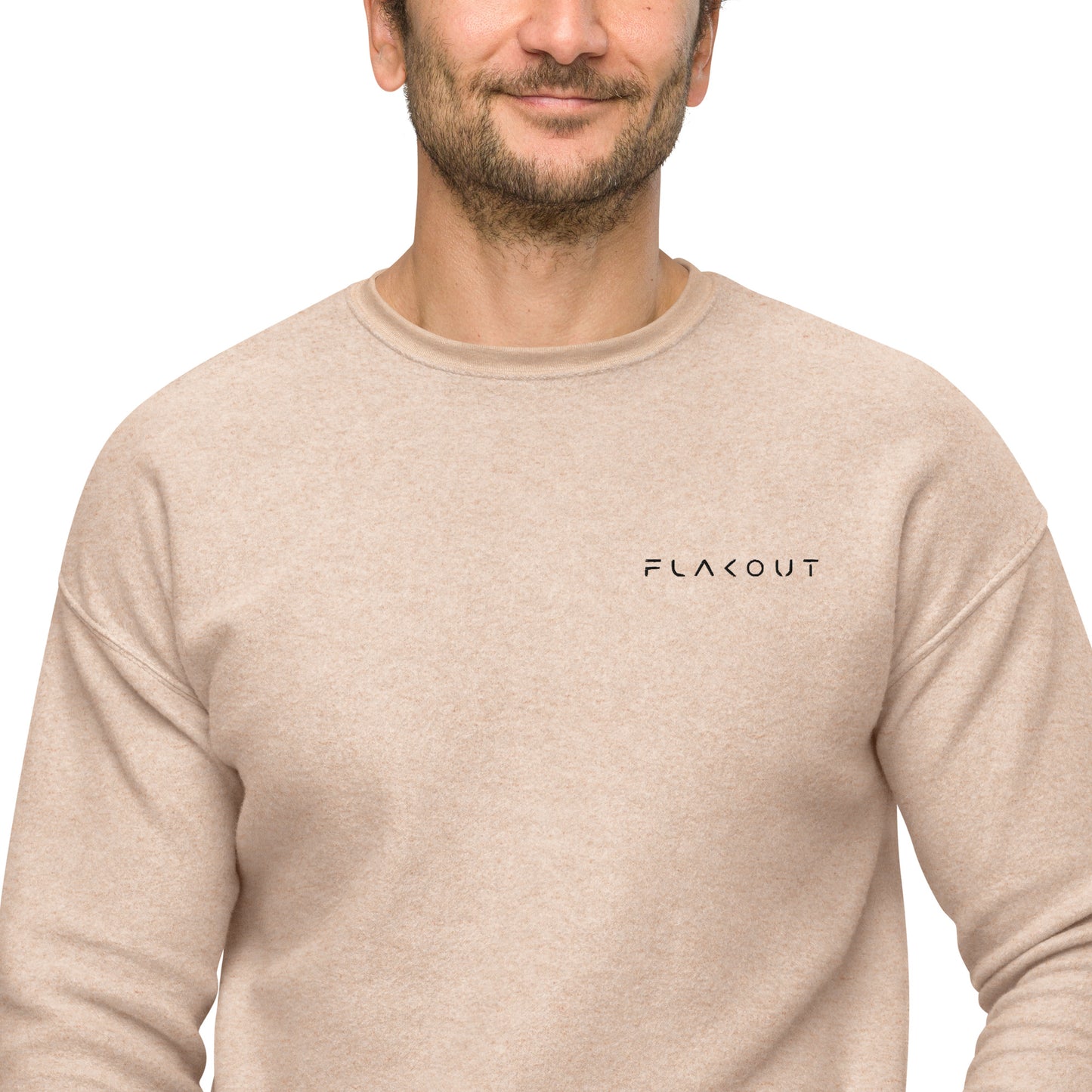 Sueded Fleece Sweatshirt Flakout Embroidered Logo - FLAKOUT