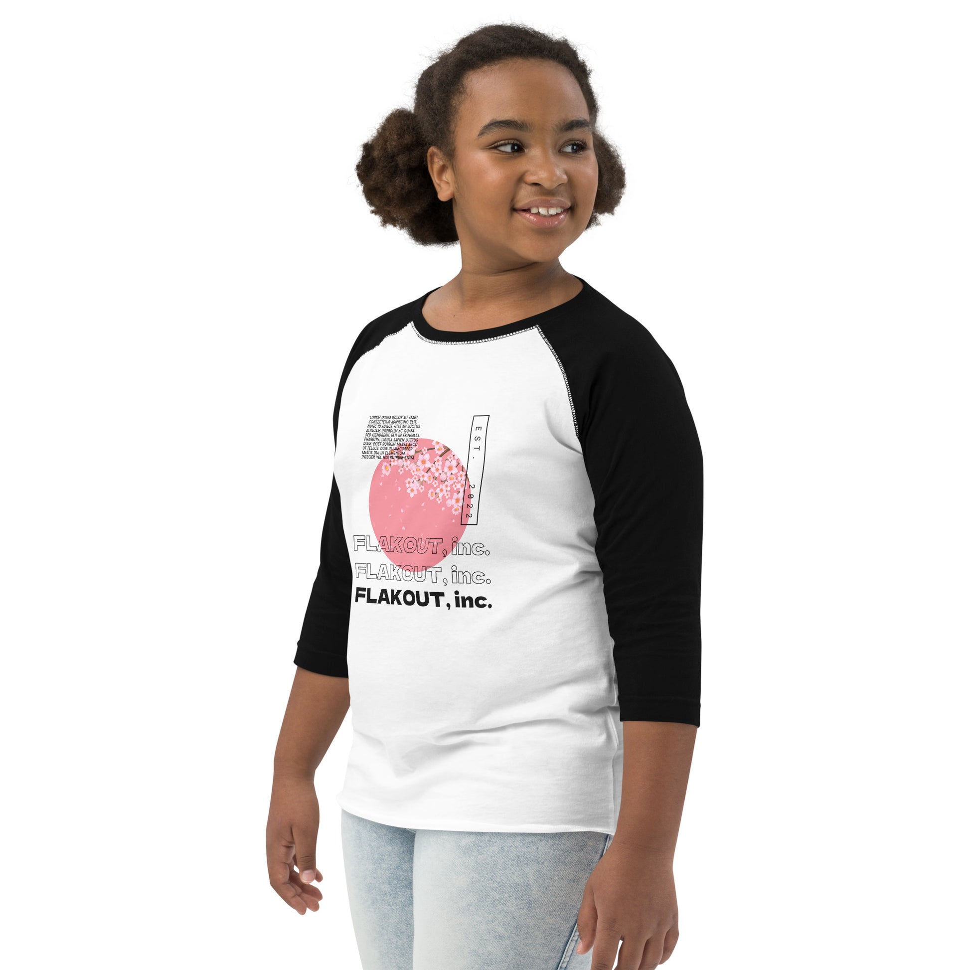 Zen Blossom Kid's Baseball Shirt - FLAKOUT